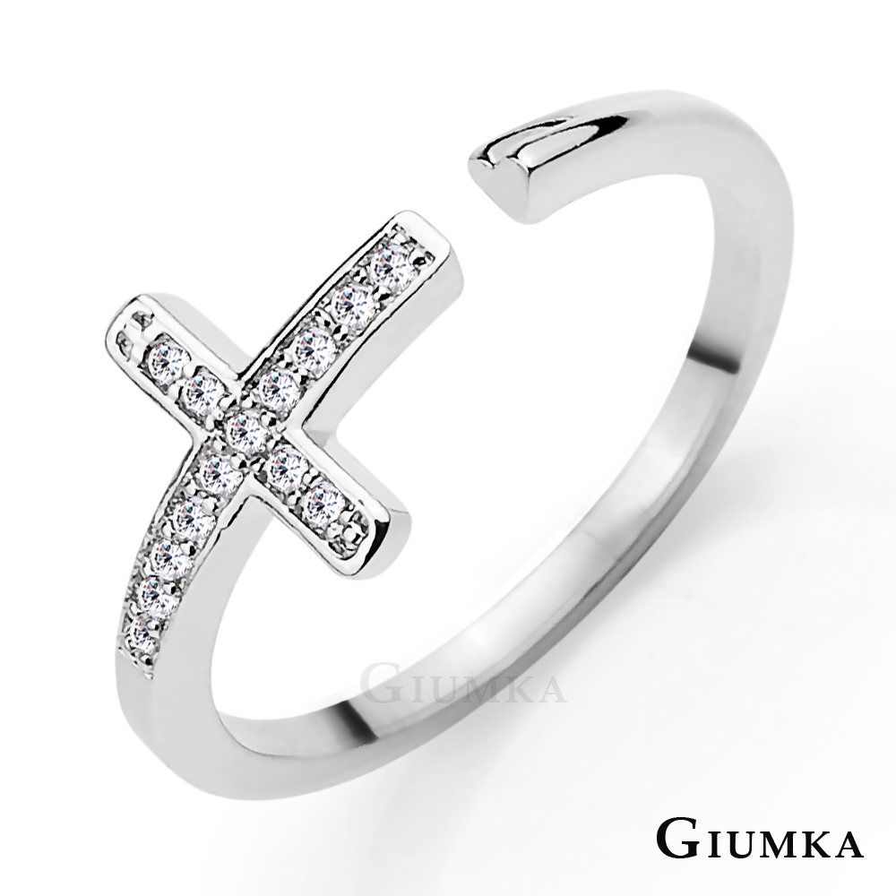 【GIUMKA】十字架戒指 銀色 MR4011-2