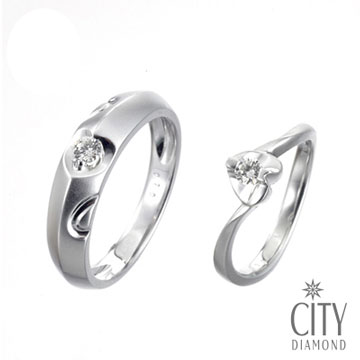 City Diamond『屬於我們的記號』鑽石對戒_1K0691+1K0263