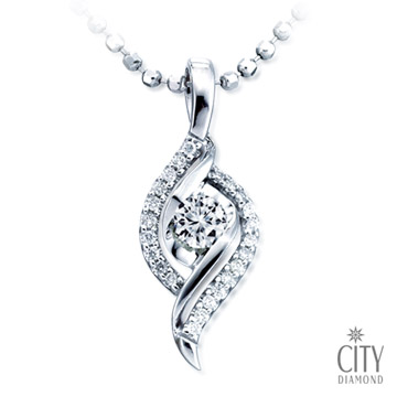 City Diamond『時尚公主墜』22分鑽石項鍊_5K0350