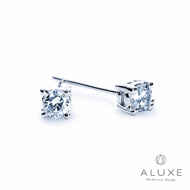 【ALUXE 亞立詩鑽石】總重 0.25克拉 四爪單顆美鑽耳環