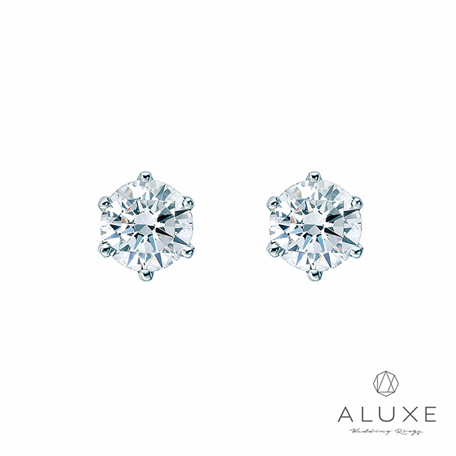 【ALUXE 亞立詩鑽石】總重 0.60克拉 六爪單顆美鑽耳環