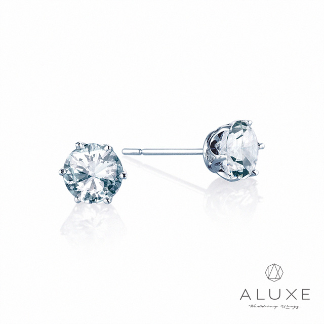 【ALUXE 亞立詩鑽石】總重 1.0克拉 六爪單顆美鑽耳環