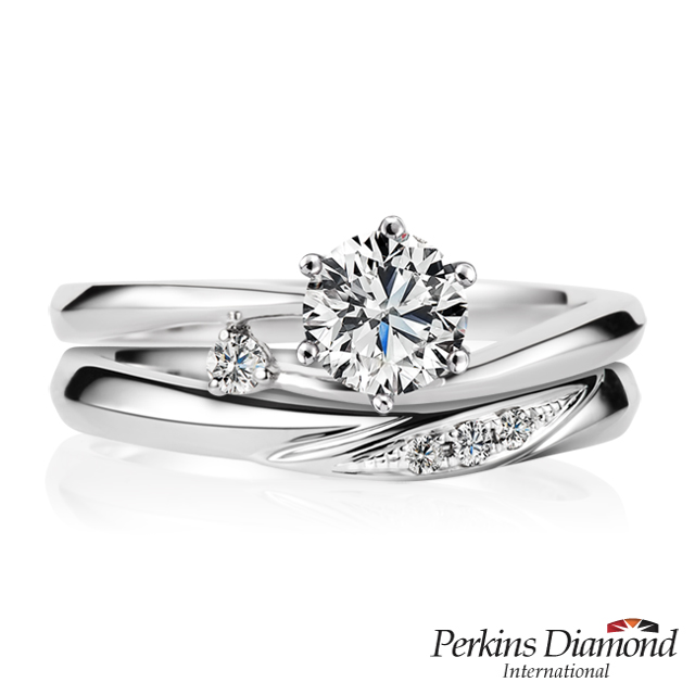 鑽石戒指 PERKINS 伯金仕 Princess系列結婚鑽石套戒