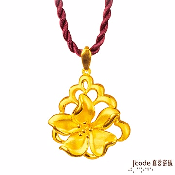 J’code真愛密碼 慈愛圍繞 純金中國繩項鍊