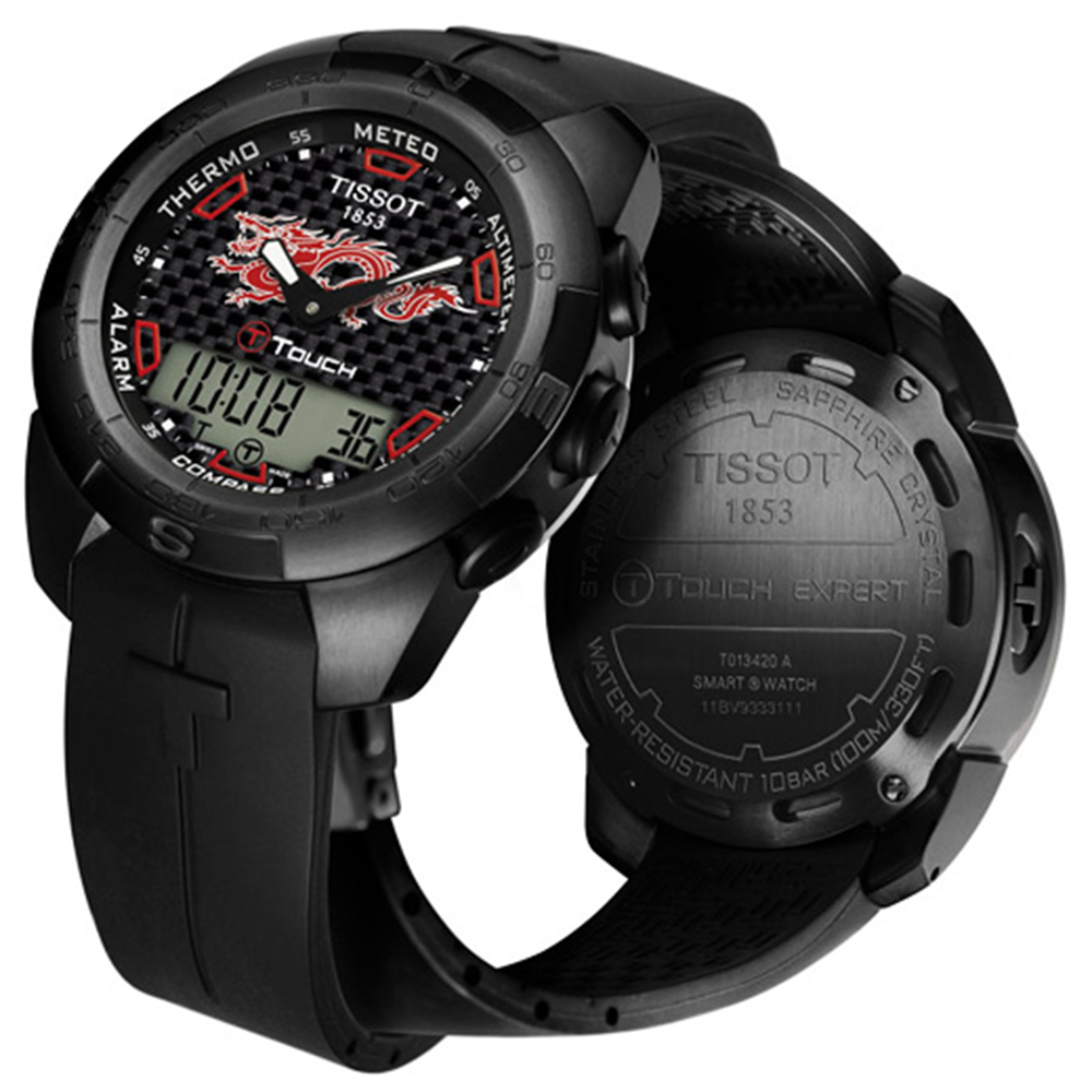 TISSOT T-touch 龍年紀念碳纖維【鈦】限定腕錶 T0134204720101