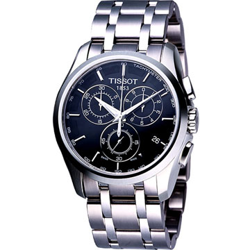 TISSOT Couturier 建構師系列計時錶(T0356171105100)黑