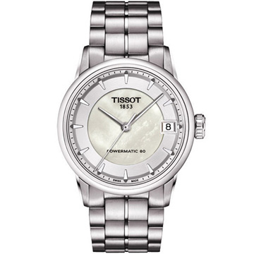 TISSOT T-Classic Luxury 珍珠貝機械腕錶 T0862071111100