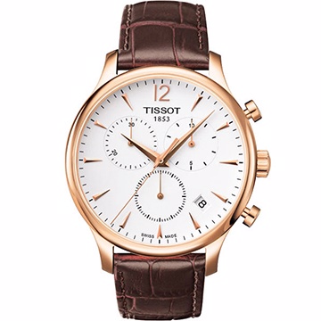 TISSOT Tradition 復刻計時腕錶 T0636173603700