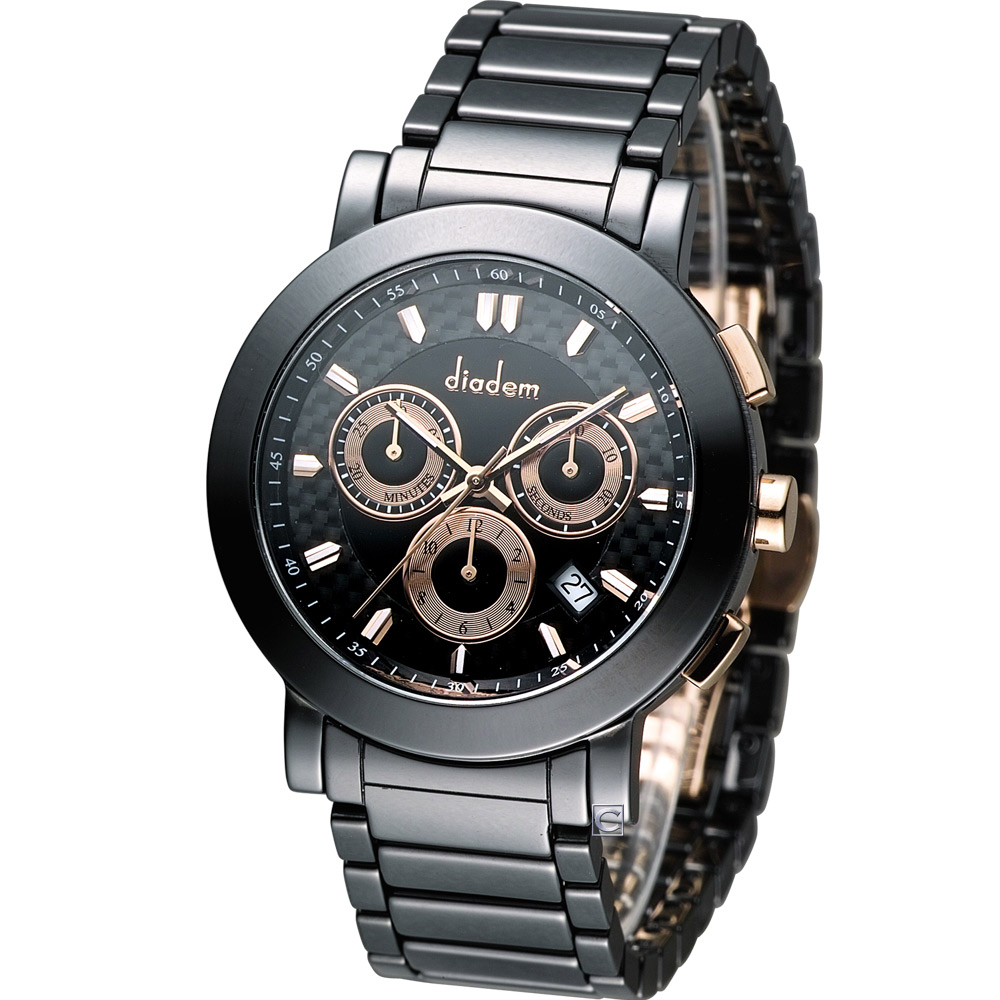 Diadem 黛亞登巴黎時尚計時陶瓷腕錶 8D1407-631RG-D