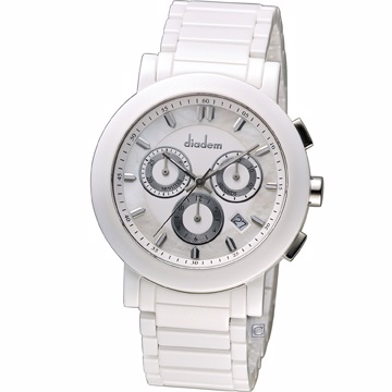 Diadem 黛亞登 巴黎時尚計時陶瓷腕錶 8D1407-631S-W