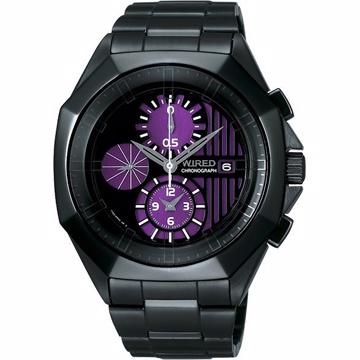 WIRED 宇宙探險家計時腕錶-IP黑 7T92-X228T