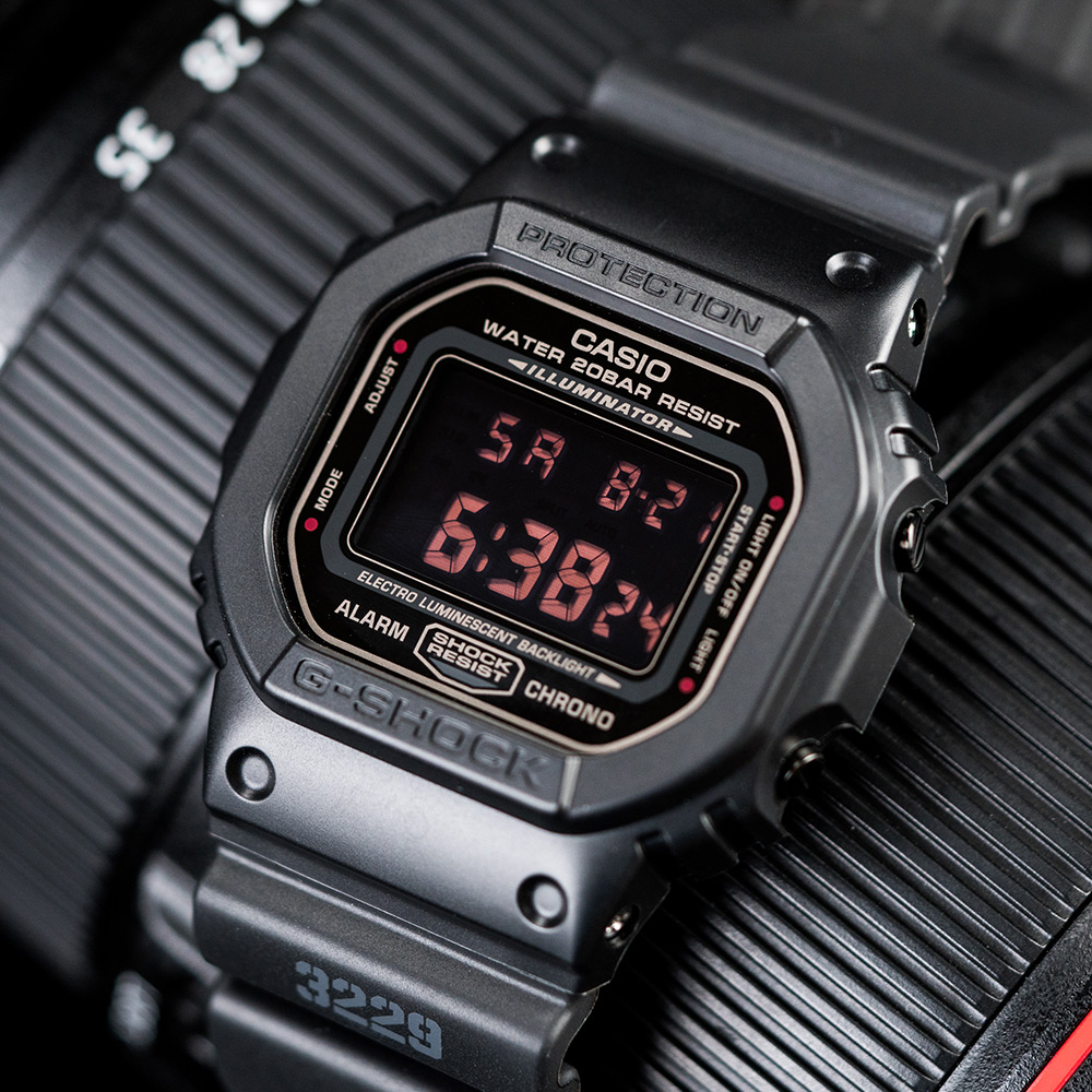 G-SHOCK 神秘暗黑經典潮流概念錶-黑-DW-5600MS-1DR