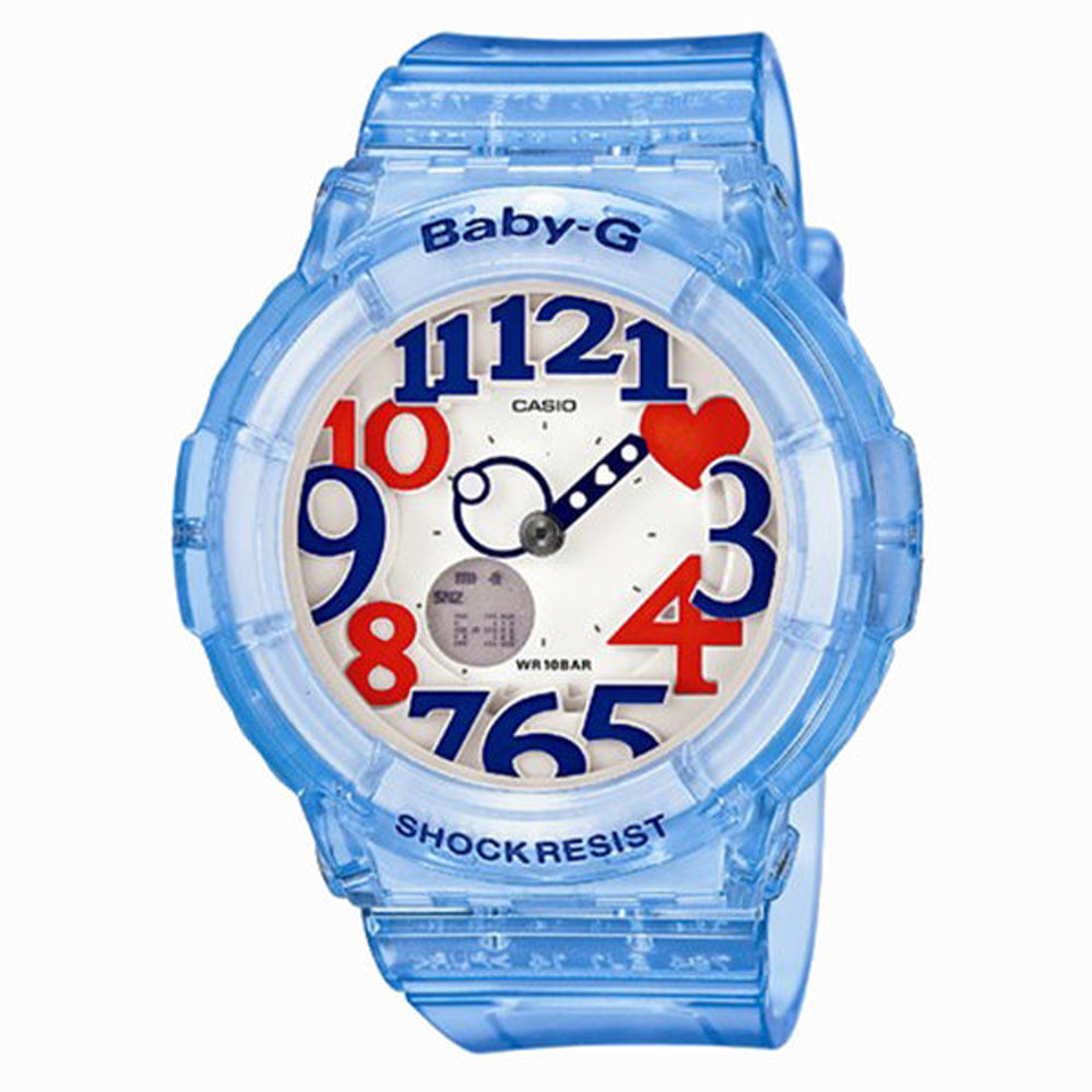 CASIO BABY-G 霓彩盛宴時尚運動腕錶(透明藍)