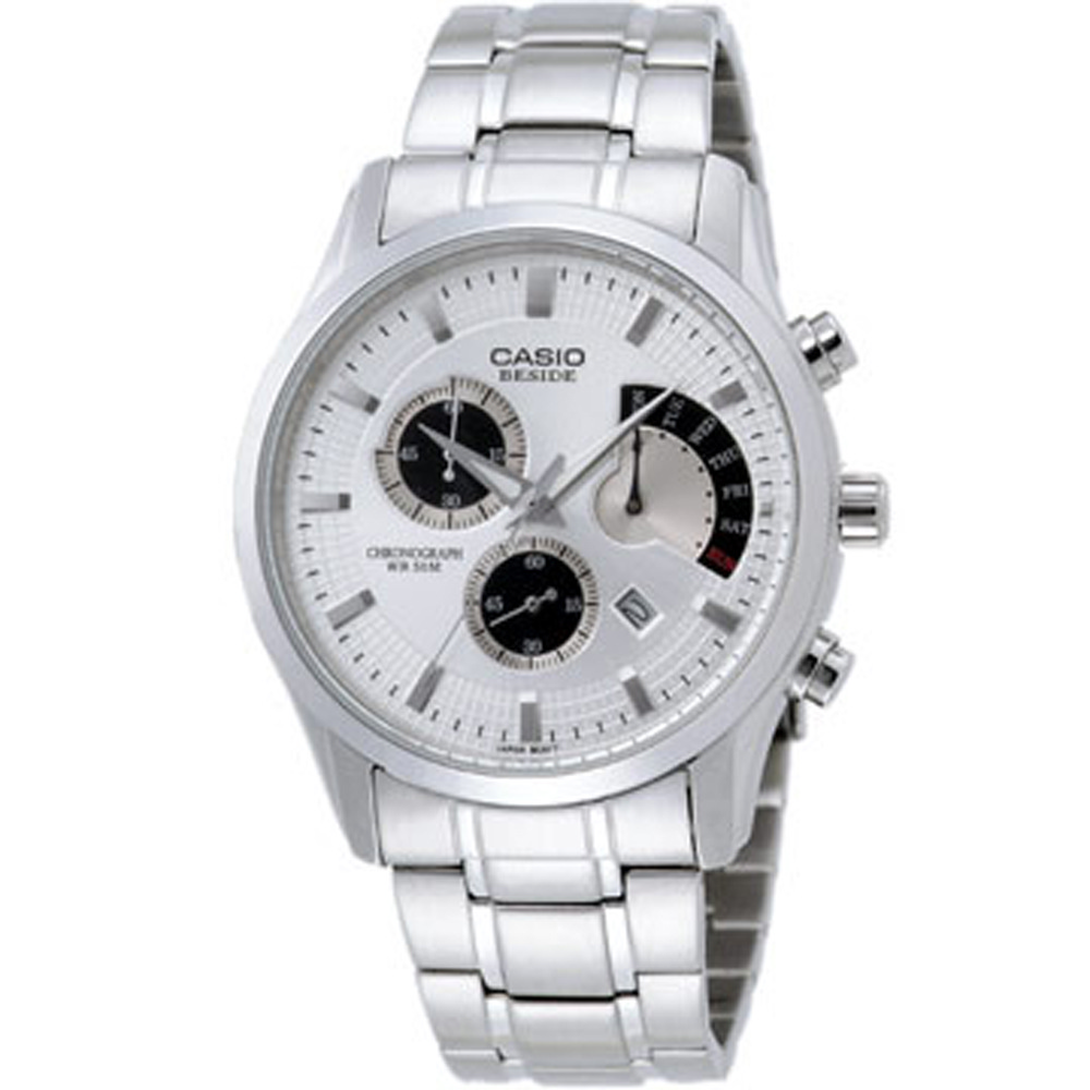 CASIO 魅力三眼酷帥時尚腕錶