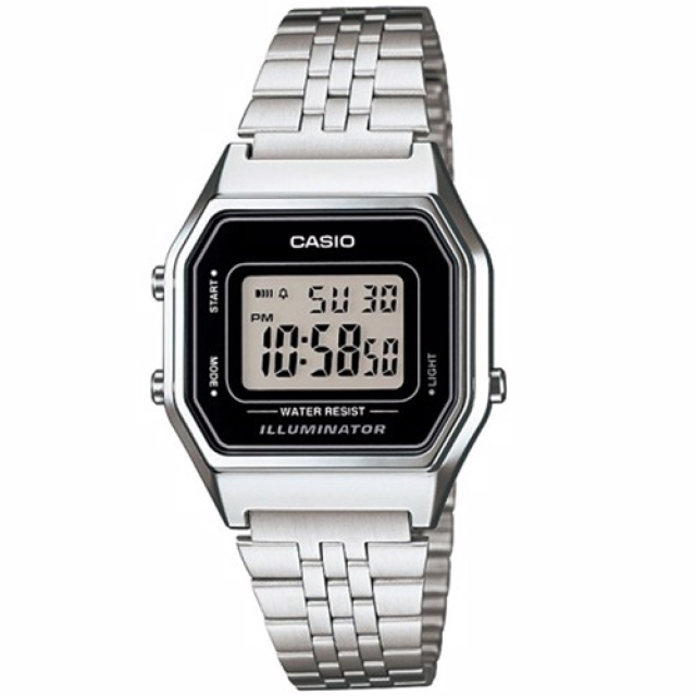 CASIO 復古數字型電子系列錶款-黑面-LA680WA-1DF