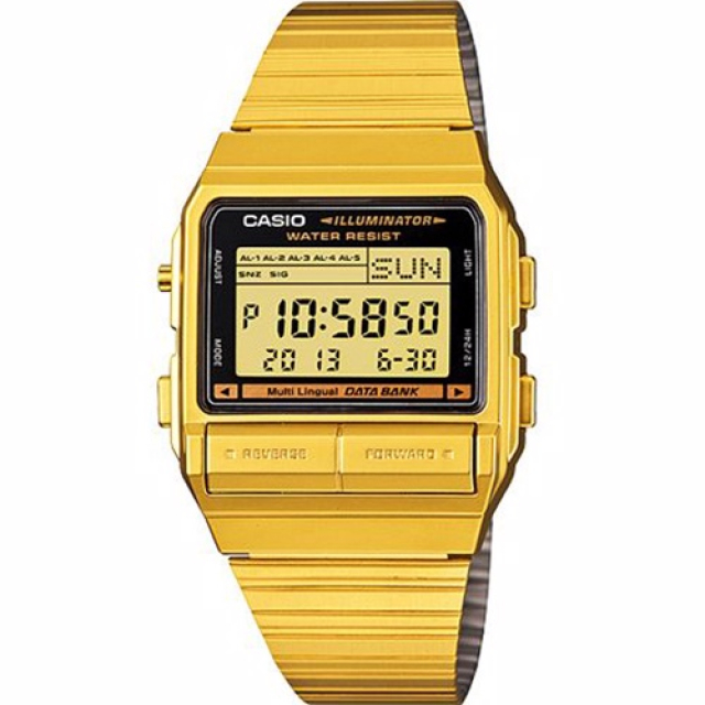 CASIO 多樣化機能時尚電子錶-金/33mm