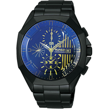 WIRED 宇宙探險家計時腕錶-金/IP黑(7T92-0LX0K)