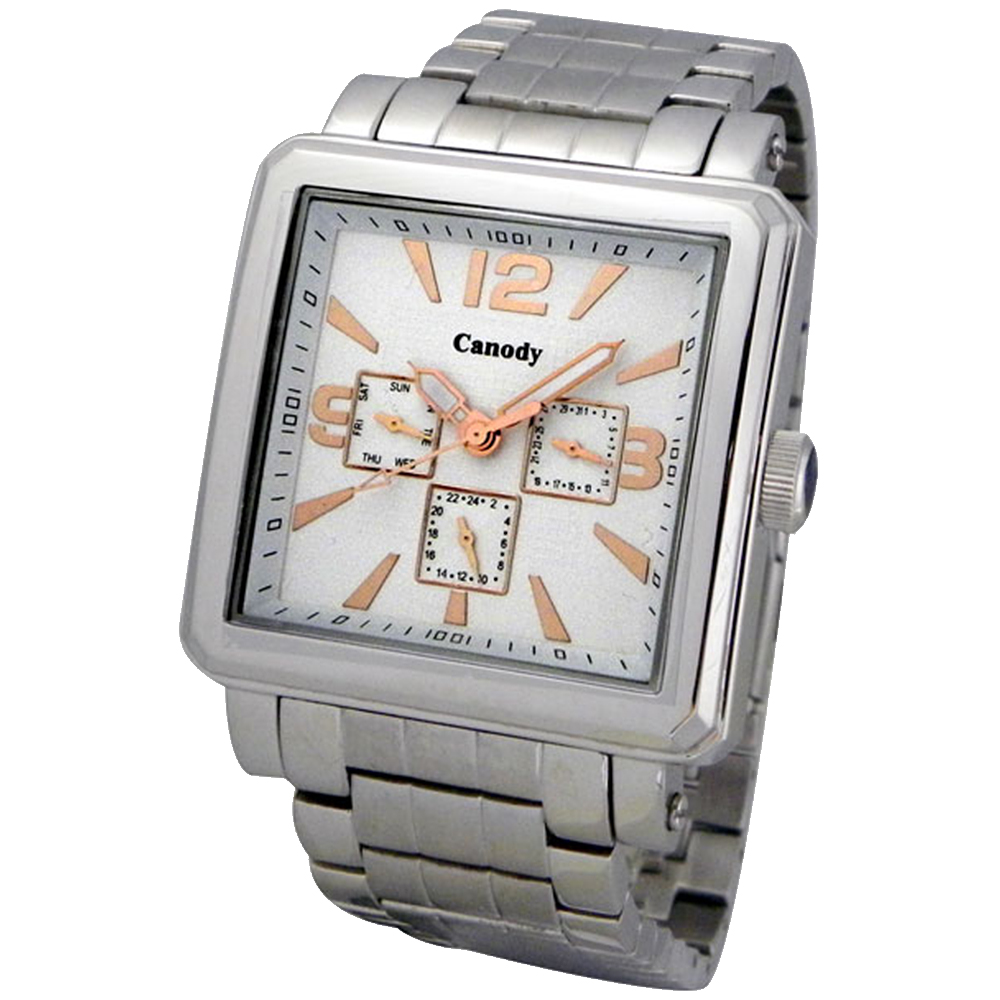Canody 幾何系列石上腕錶(玫瑰金)_CM5631-3B