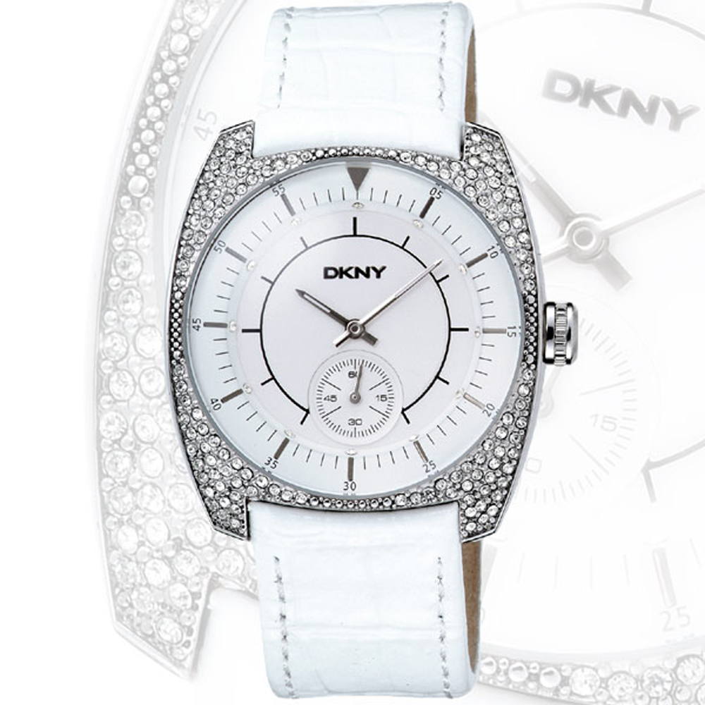 DKNY華麗酒桶晶鑽光采時尚腕錶