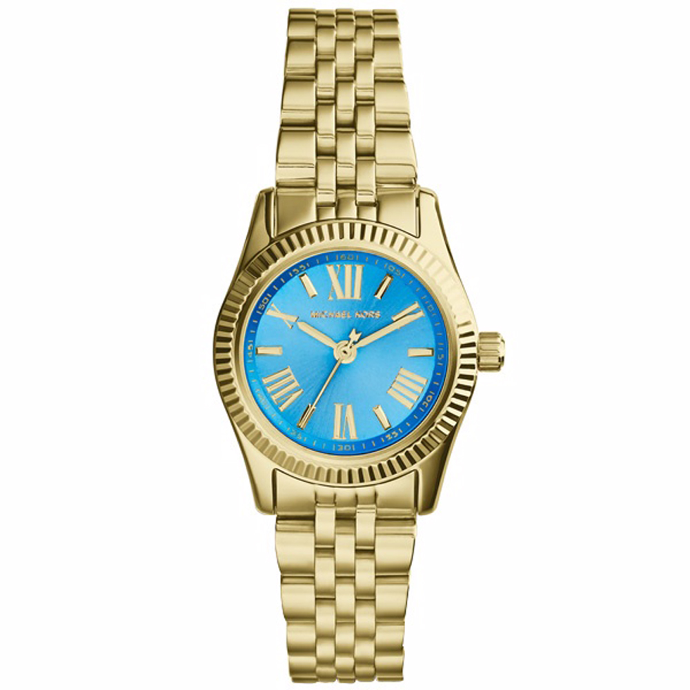 Michael Kors 幸福低喃時尚都會腕錶-水藍