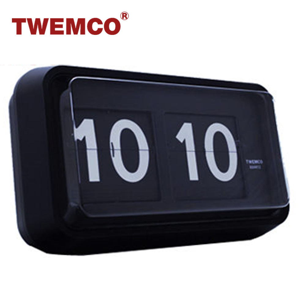 TWEMCO 機械式翻頁鐘 德國機芯 掛鐘 BQ-100 黑色