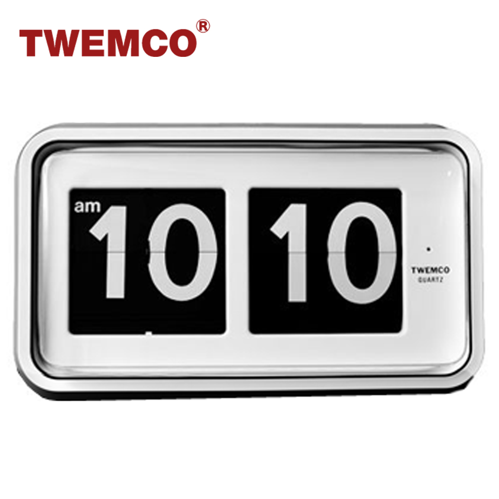 TWEMCO 機械式翻頁鐘 德國機芯 掛鐘 BQ-100 白色