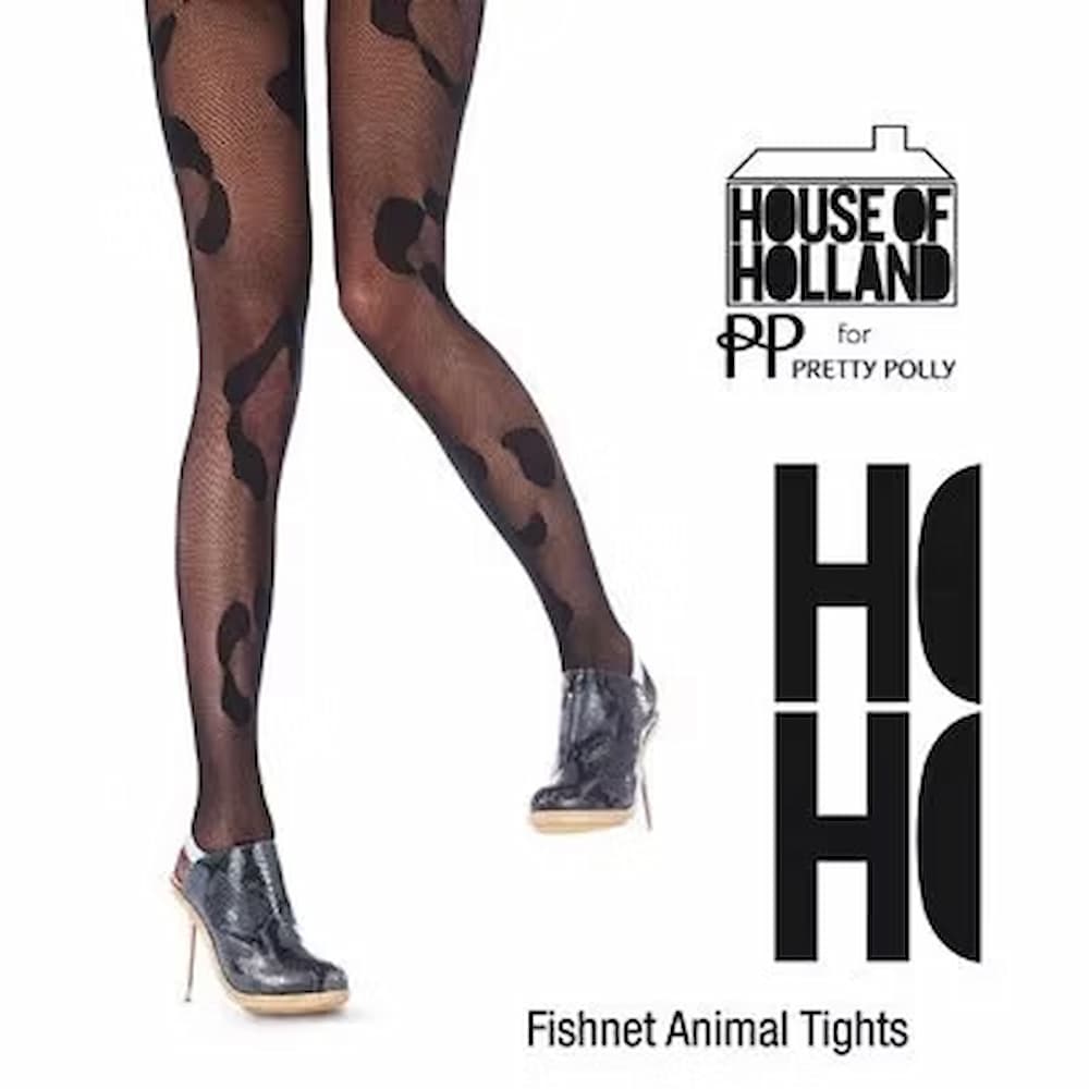『摩達客』英國進口【House of Holland】時尚動物斑紋網襪