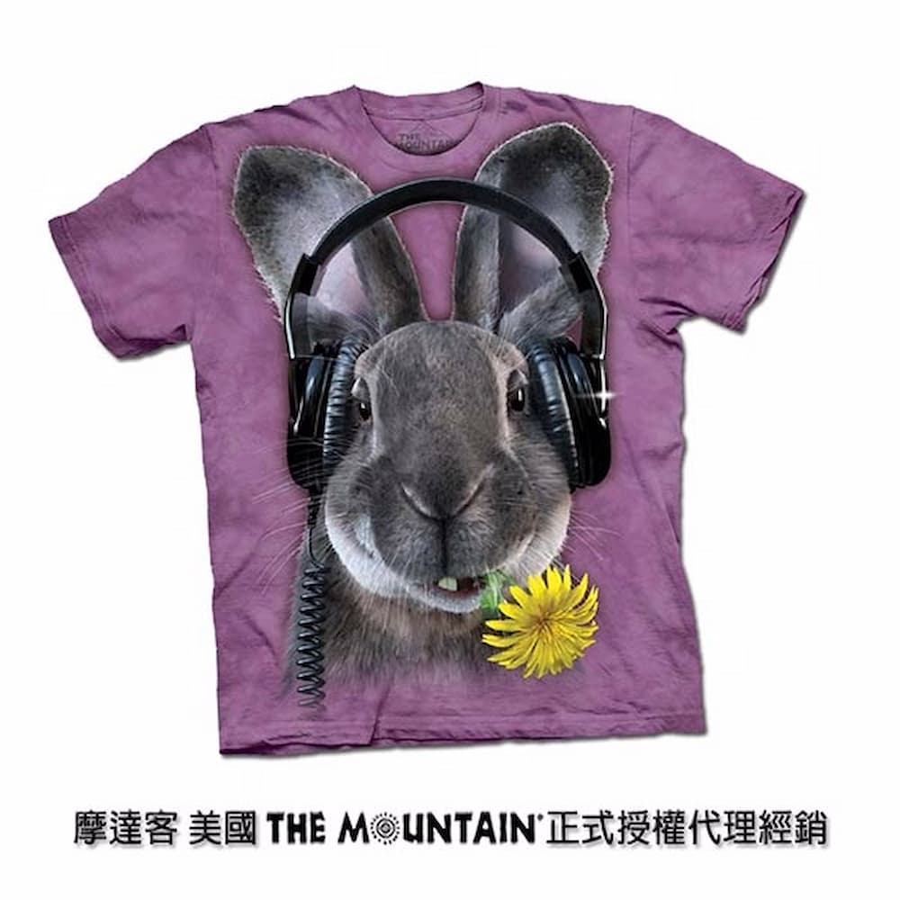 『摩達客』(現貨) 美國進口【The Mountain】自然純棉系列 DJ嘻哈兔 T恤