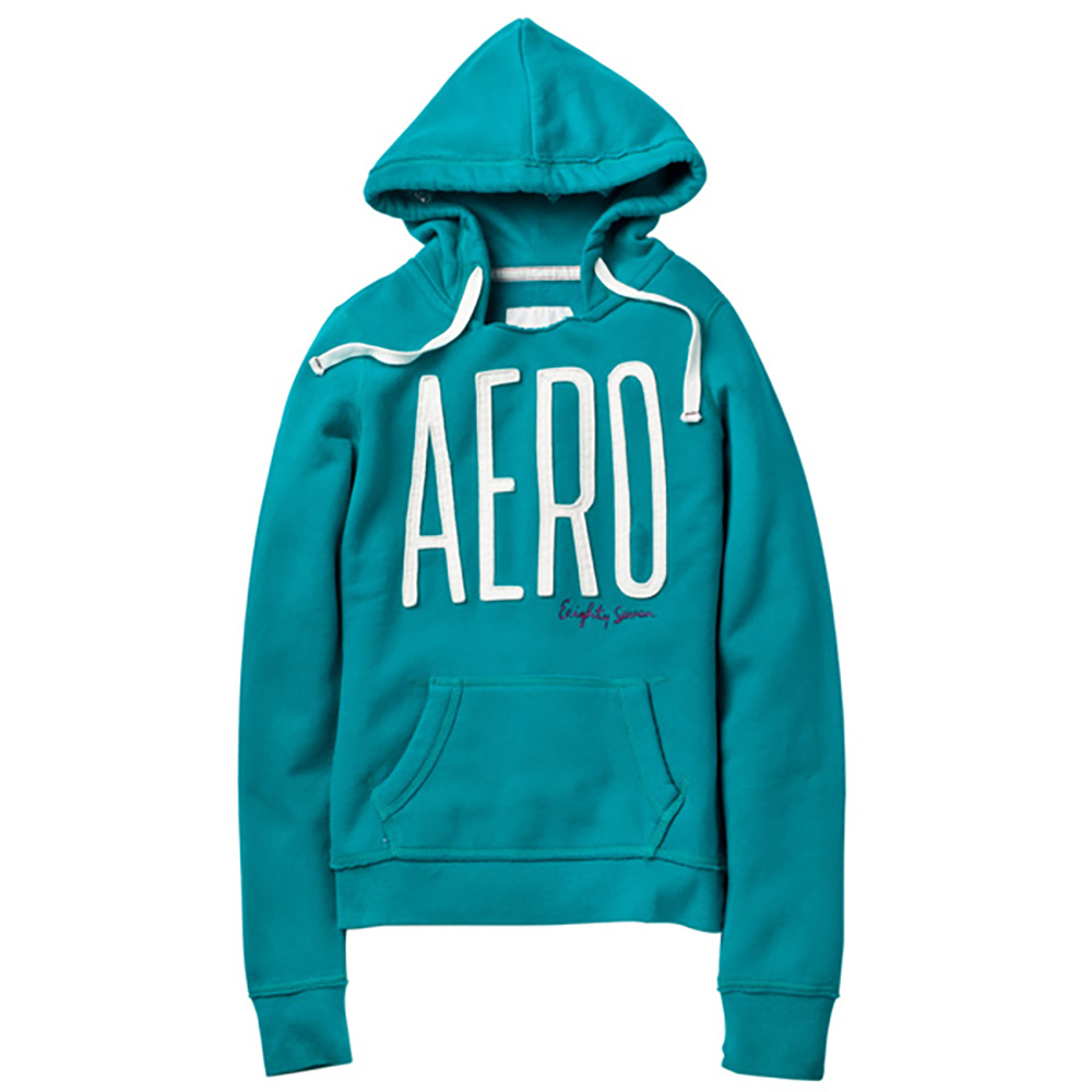 【 Aéropostale 】AERO 經典款 連帽口袋上衣(綠色)