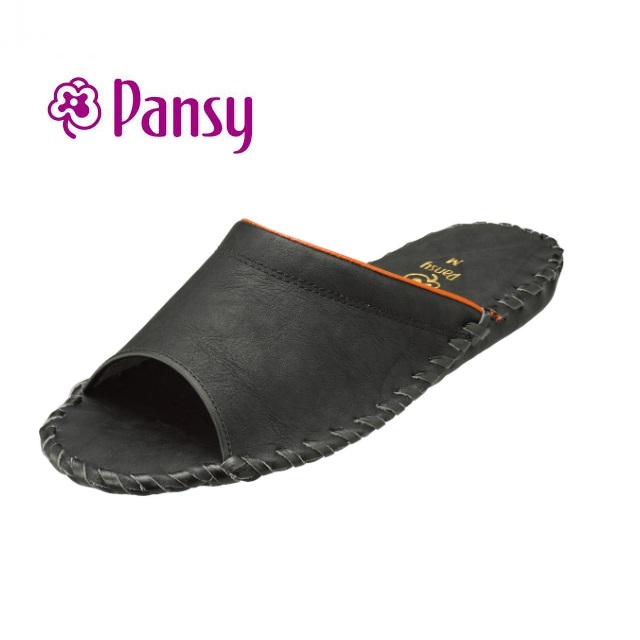 【Pansy】日本品牌室內女士拖鞋-黑色-9505