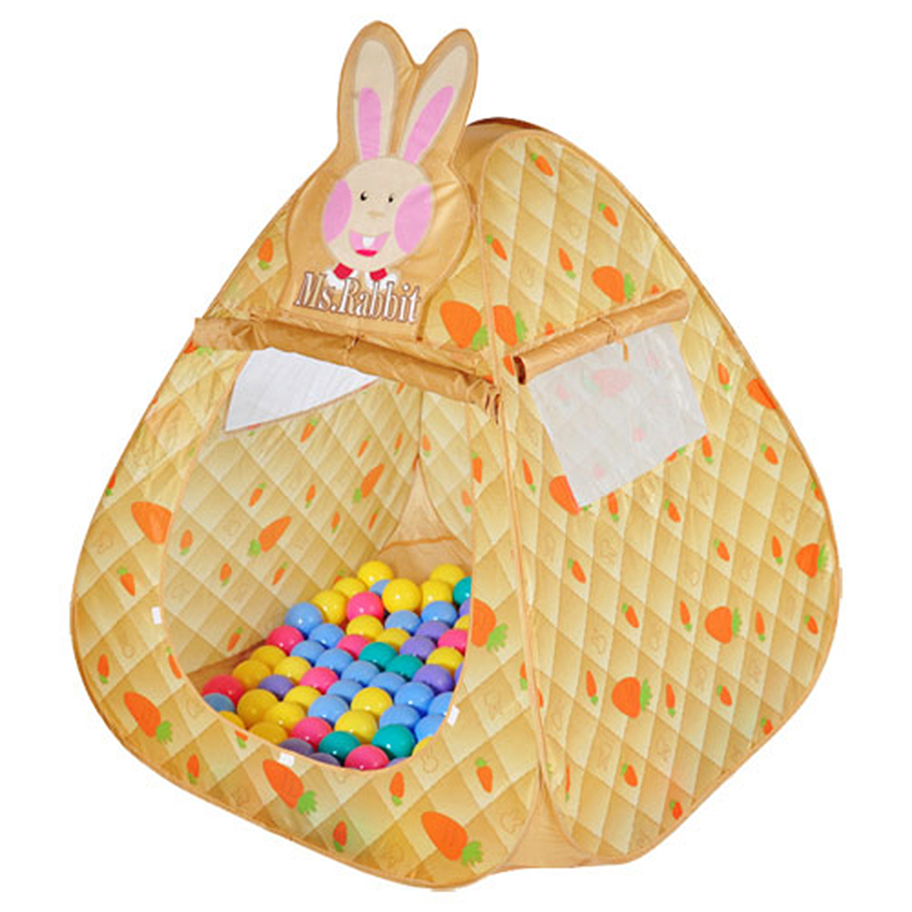 寶貝樂 可愛兔帳蓬折疊遊戲球屋送100球