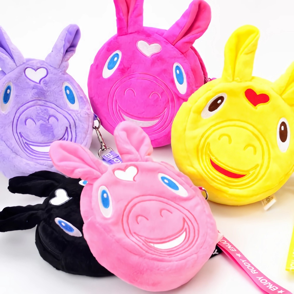 【Enjoy Rody】正版授權大頭絨毛萬用包 超值2入組 五色任選