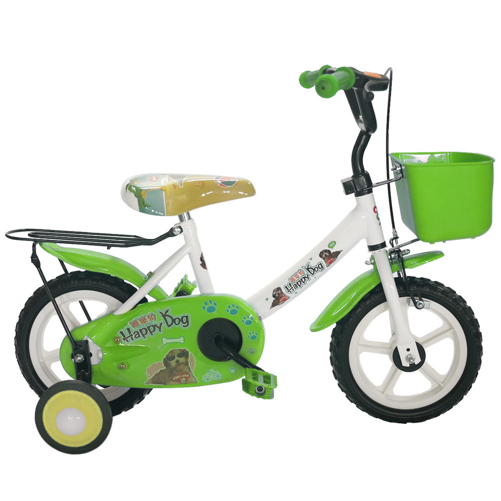 Adagio 12吋酷樂狗輔助輪童車附置物籃-綠色