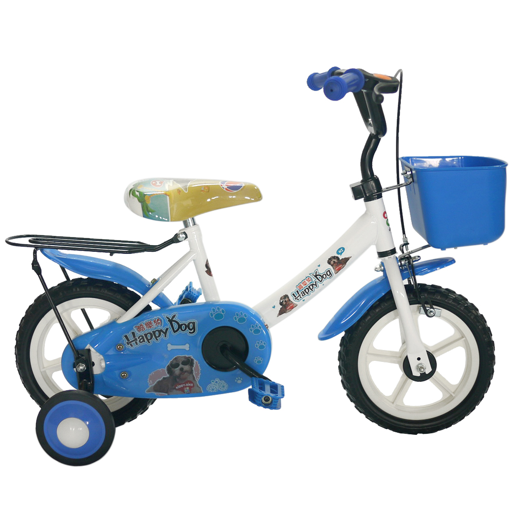 Adagio 12吋酷樂狗輔助輪童車附置物籃-藍色
