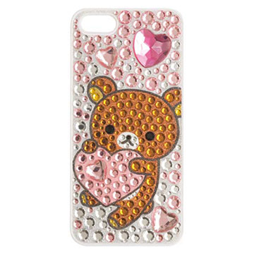 San-X 懶熊閃亮晶鑽 iPhone 5 手機保護殼。懶熊