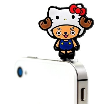 日本限定【Hello KittyX喬巴】iphone音源孔防塵塞