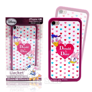 美國Disney【唐老鴨與黛西】iPhone4/4S硬式手機背蓋/殼
