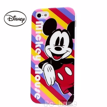 日本進口Disney【彩漾mickey mouse】iphone5S/5軟式手機背蓋