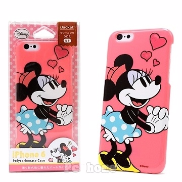 日本進口Disney【米妮分享愛情】iphone6硬式手機背蓋
