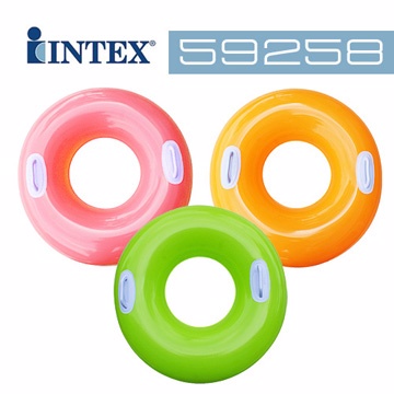 【INTEX】30吋成人把手泳圈-共三色 (59258)