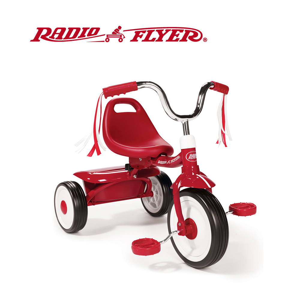 美國【RadioFlyer】紅騎士折疊三輪車(彎把)#411A型