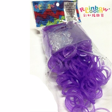 【BabyTiger虎兒寶】Rainbow Loom 彩虹編織器 彩虹圈圈 600條 補充包 - 果凍紫色