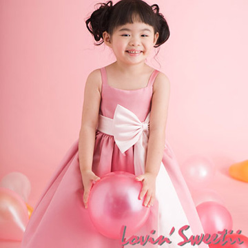【Lovin` Sweetii】俏麗小公主童洋裝~桃紅~限量款