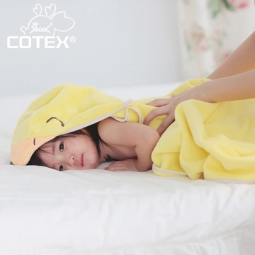 【COTEX可透舒】可愛造型浴巾--(開心可達鴨)