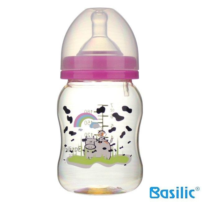 【貝喜力克】防脤氣寬口徑PES乳牛奶瓶180ml