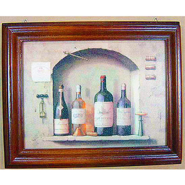 《Wine1》橫式原木鑰匙盒壁飾