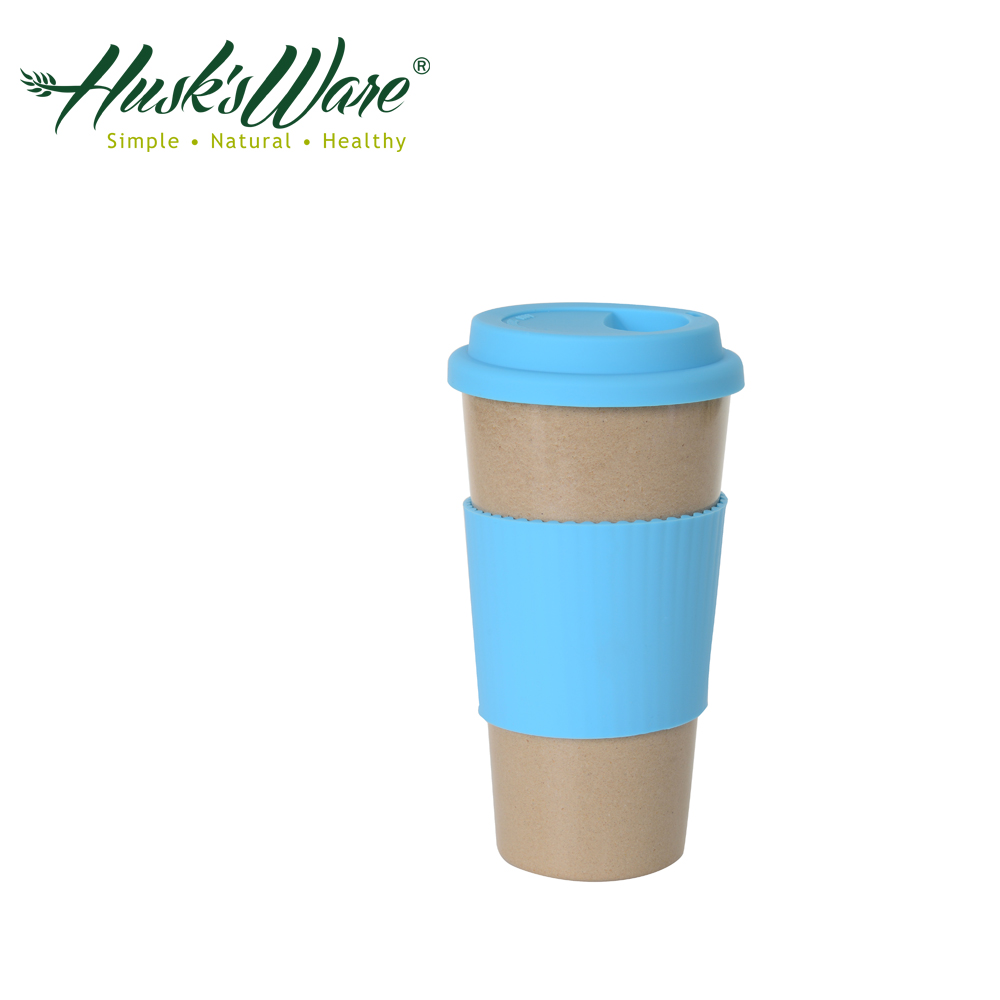 【Husk’s ware】美國Husk’s ware稻殼環保咖啡隨行杯-綠松石藍