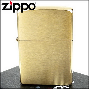 【ZIPPO】美系~Solid Brass~拉絲打磨金色霧面打火機