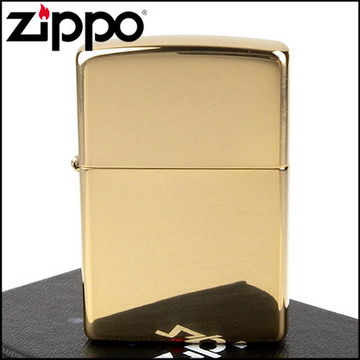 【ZIPPO】美系~Solid Brass~純銅高磨光金色鏡面(寬版)