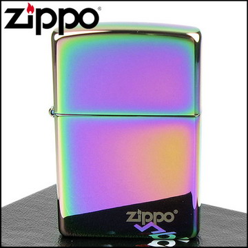【ZIPPO】美系~LOGO字樣打火機~超質感Spectrum光譜色鏡面